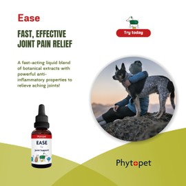 Phytopet Ease | 100ml | 100% Natural Herbal Remedy | Joint Support For Dogs, Cats, Horses, Birds, Pets | Stiff and Achy Joints, Older Pets Struggling With Mobility |