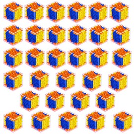 32 Pieces Mini Maze Puzzle Cubes, 1.18in 3D Magic Cube Bulk Brain Teasers for Kids and Adults Educational Puzzle Boxes, Kids Party Favors & Classroom Prizes Maze Puzzles Toys