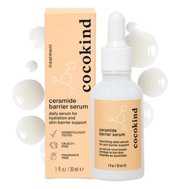 Cocokind Suero de barrera de ceramida, suero hidratante para reducir la sequedad, todo tipo de piel, incluyendo piel sensible, sin fragancia, libre de crueldad, 1 onza líquida