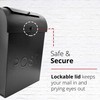 NACH Locking Mailbox, 13.9 x 3.93 x 10.6 inch, Black