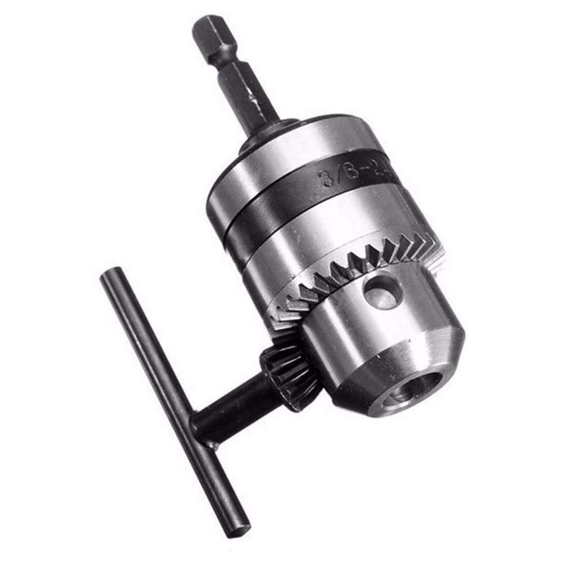 Bestgle 1.5-10mm Drill Chuck Adapter with 1/4" Hex Shank, Mount
