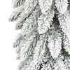 Puleo International 7 ft Pre-Lit Flocked Artificial Alpine Pencil Tree