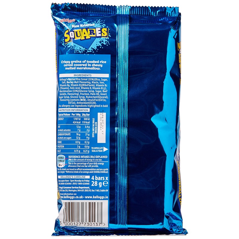 Rice Krispies Squares Marshmallow Bars, 4-Piece (Pack of 6)