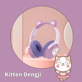 wocdwocd Bluetooth Headphones Over Ear, 20H Playtime and Type-C Charging Port, HiFi Stereo Foldable Lightweight Headsets, Deep Bass for Home Office Cellphone PC Ect (Purple)