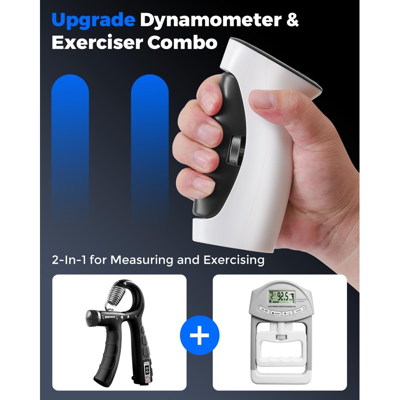 Hand Grip Strength Tester Dynamometer: Digital Electronic Measure Gripper Trainer