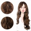 SSKHE Braune gewellte Perücke für Komfort und Stil, leicht zu