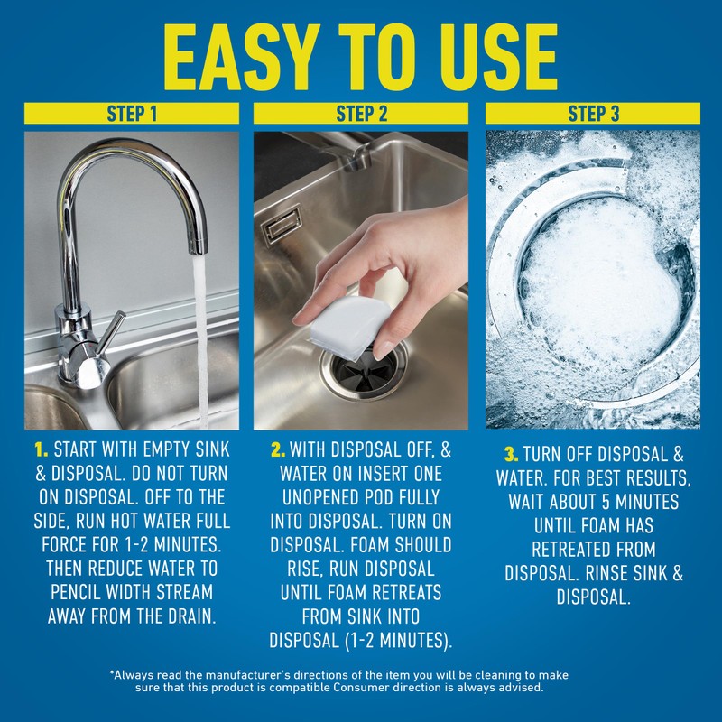 CLR Brands Garbage Disposal Cleaner and Deodorizer Pods, 20 Count,