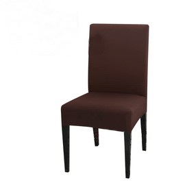 Chair Covers 4 Pieces Chair Covers Choose Color Elastic Stretch Washable Chair Cover Seat + Back Full Cover Removable Dining Chair Cover for Home Hotel Wedding Wedding Party etc (Coffee 4pcs)