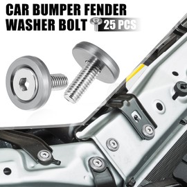 X AUTOHAUX Car Bumper Fender Washer Bolt Engine Bay Dress Up Kit Gray