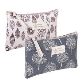 QOCUILC 2 Pack Toiletry Bag, Cosmetic Bag, Canvas Bag, Women's Cosmetic Bag, Portable Travel Toiletry Bag, Multicoloured