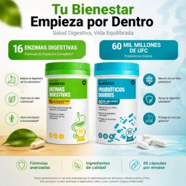 Kit Probióticos Diarios Y Enzimas Digestivas 120 Caps
