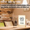 EKINIYAR 4x6 Acrylic Sign Holders 8 Pack Gold Table Number