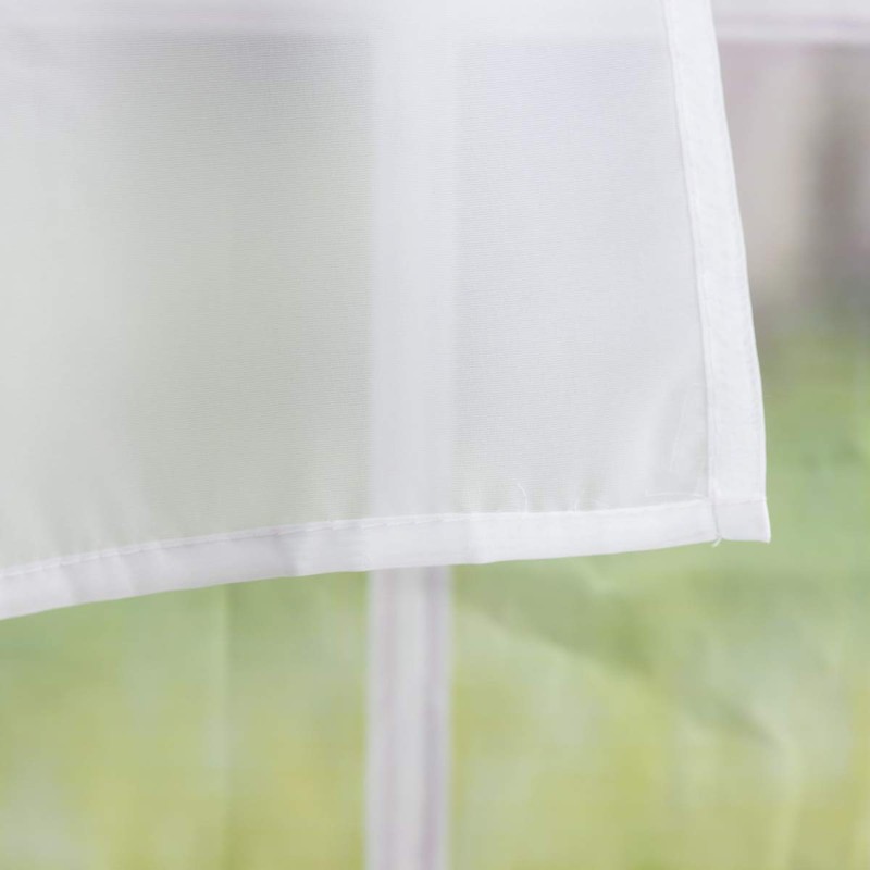 Elbersdrucke Basic 00 Bistro Curtain, White, Transparent, 48 x 140