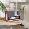 Yunseity Radio Vintage Multifuncional Am FM SW Banda Reloj Linterna