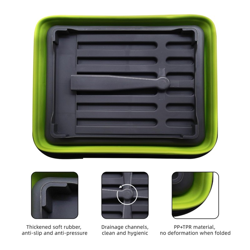 THANSTAR Collapsible Dish Drying Rack for RV Campers Portable Dinnerware