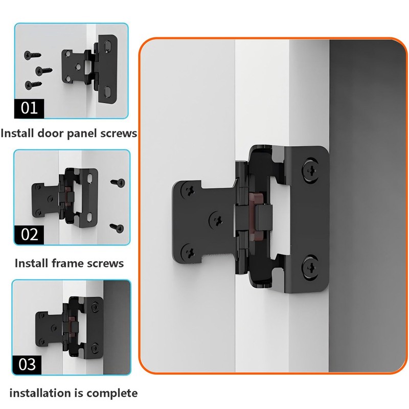 Qrity 2 PCS 1/2" Overlay Semi Partial Wrap Kitchen Cabinet