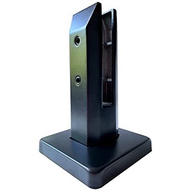 LukLoy 1 Piece 304 Stainless Steel Square Glass Spigots Pool Fence Spigot Clamp Home Garden Stairs Balustrade Railing Balcony Glass Floor Clamp (1 Piece Black Weight 960g)