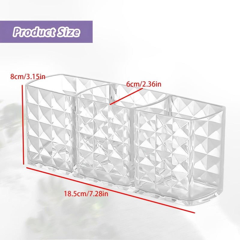 Gentpovth Pack of 2 cosmetic organisers, transparent, Transparent