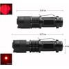 Souyos Red Light Flashlight Mini Red Led Light Zoomable Single