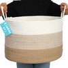 OrganiHaus Large Woven Storage Basket for Blankets and Toys 20"