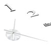 vidaXL 3D Wall Clock Modern Design 100 cm XXL Silver