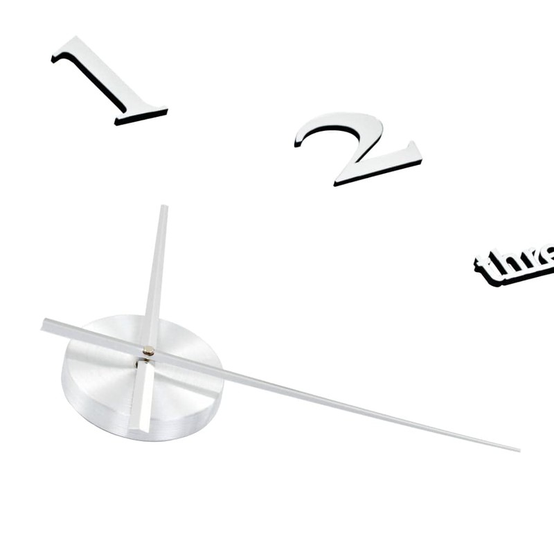 vidaXL 3D Wall Clock Modern Design 100 cm XXL Silver