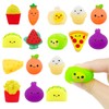 Cuackamily 16 Piece Mochi Squishy Toys Set, Mini Kawaii Food