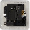 Knightsbridge FP6300BC FPAV6300BC Flat Plate 13A Switched Fused Spur Unit-Brushed