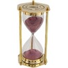 Crafts International Hexa Design 5 Minutes Full Brass Hourglass Sand