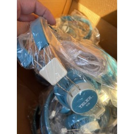 Telex BLUE RETRO MONO HEADPHONE TELEX 610-1 1/4" PLUG Vintage AQUA Metal U.S.A Made