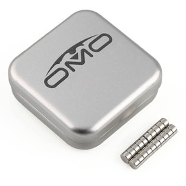 OMO Magnetics ネオジムマグネット ネオジウム磁石 N35 円形 丸型 5x3mm ニッケルメッキ 専用ケース付き 科学実験 生活収納 オフィス汎用 (20個セット)