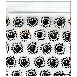 1000-1.5" x 1.5" 1515 8 Ball Small Zipper Lock Small Baggies Craft Resealable Plastic Baggy 2 Mil Zipper Poly Bags