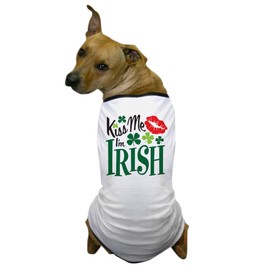 CafePress Kiss Me I'm Irish Dog T Shirt Dog T-Shirt, Pet Clothing, Funny Dog Costume