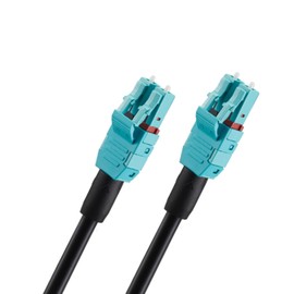 Lc to Lc Fiber Patch Cable Multimode 50M/165FT, TPU Armored Outdoor Fiber Optic Cable 2 Core OM3 50/125um Duplex Fiber Optic Internet Cable OD-5mm,UPC Uniboot Fiber Patch Cable