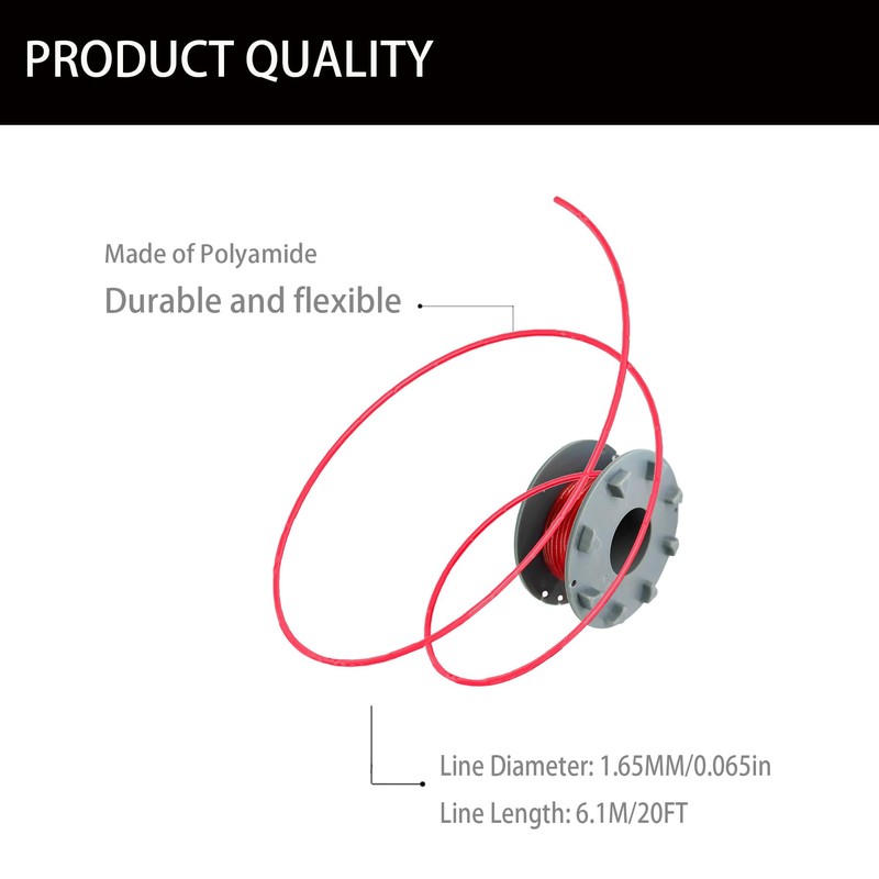 RUIITEN 5364-20 Replacement Spools and Caps for Gardena Turbo Trimmer