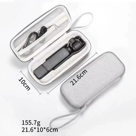 TYUANDOUER EVA Carrying Case Compatible with DJI Osmo Pocket 3 Creator Combo, Portable Hard Storage Protective Case Bag for Osmo Pocket 3 Accessories with Wrist Strap Outdoor Travel - Grey
