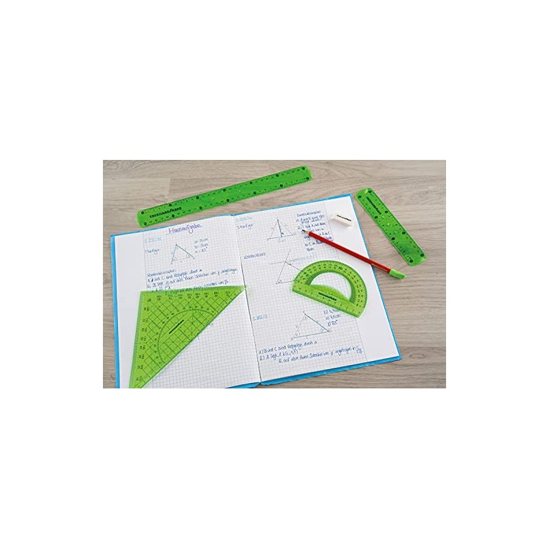 Eberhard Faber 570005 Geometry Set with 2 Rulers (Approx. 15