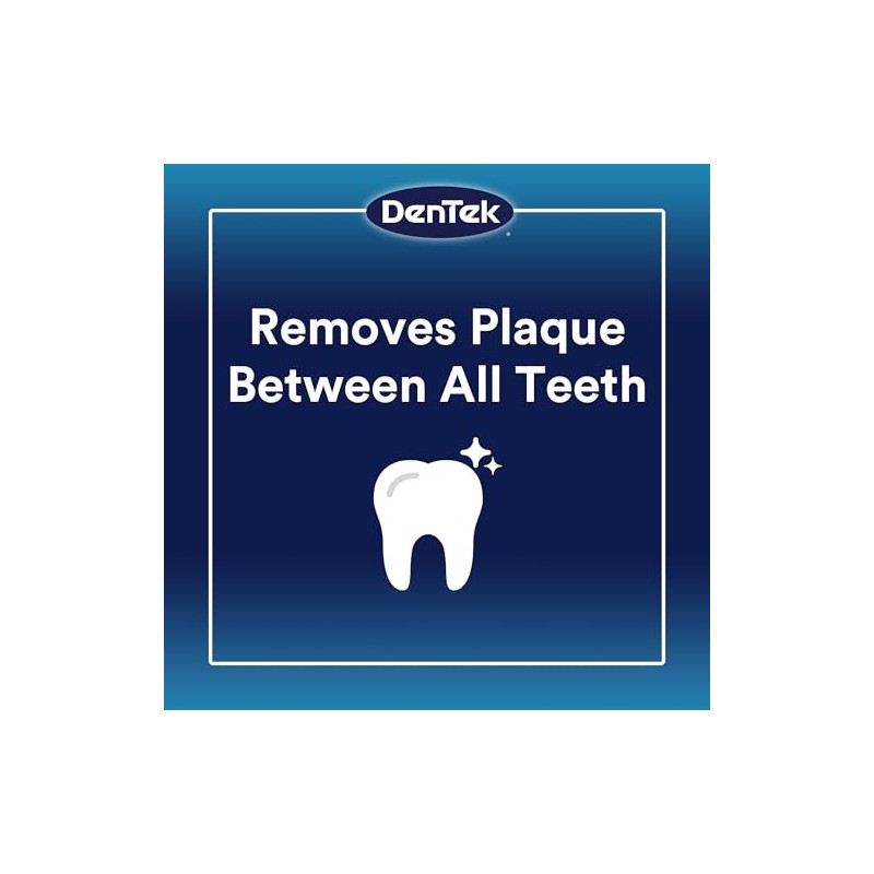 DenTek Complete Clean Floss Picks | 4X Clean: Removes Plaque