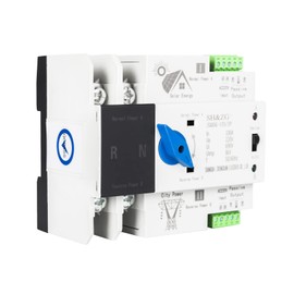 2P Dual Power Automatic Transfer Switch, 220V Photovoltaic Uninterrupted Power Switch, Uninterrupted Power Transfer Within 0.05s, Dual Operation Power Automatic Transfer Switch with Light indicator