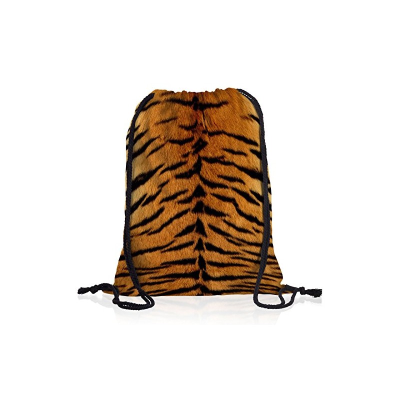 style3 Tiger Fur Pattern Print Back Backpack Bag Gym Bag