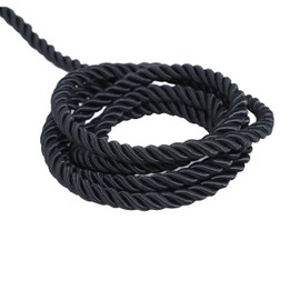 HedongHexi - Cuerda trenzada de 10 yardas, 8 mm, cuerda de nailon trenzado de 10 mm, para decoración del hogar, manualidades y manualidades de disfraces (Balck)