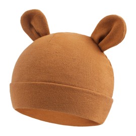 JANGANNSA Baby Newborn Cotton Hat Baby Boys Beanie 0-6Months Infant Girls Hospital Hats (Black+Gray+Coffee, premiee/Newborn)