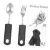 Ipetboom 1 Set Adaptive Utensils Set for Disabled Elderly Ergonomic