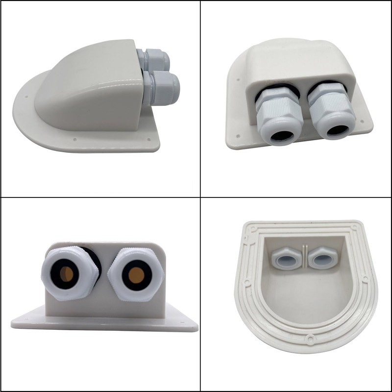 Solar Cable Grommet, Solar Double Cable Entry Gland, Waterproof Solar