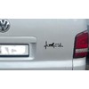 Dachshund Heartbeat Car Sticker 18 cm Wide