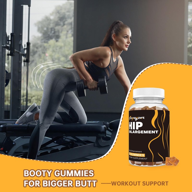 mopayzer Booty Gummies for Big Butt and HIPS, Bigger Butt