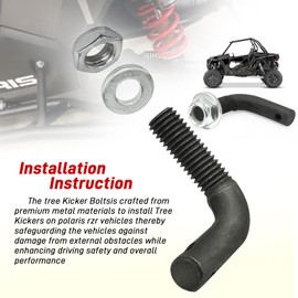 COLKNHA 6PCS RZR Tree Kickers Mounting Hardware,L Bolts Kit Compatible with Polaris XP1000 Turbo/S