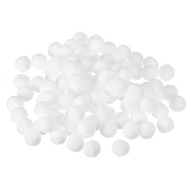 MECCANIXITY Pom Felt Balls Felting Fabric 1.5cm 15mm White for Home Crafts Project DIY Pack of 200