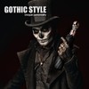 PTGRSWK Gothic Umbrella - Skull Handle, Compact Small Travel Umbrella