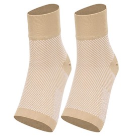 Alomejor Ankle Orthosis Comfortable Ankle Compression Sleeve Arch Support Compression Foot Cuff for Sports (M Ankle Protection Skin Colour)